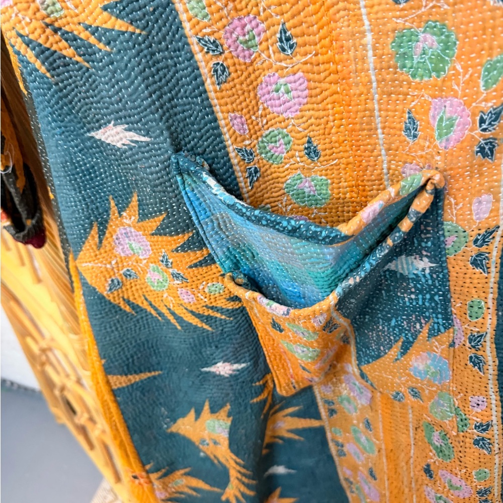 Kantha Bae Rising Sun hooded duster coat - Picture 4 of 9